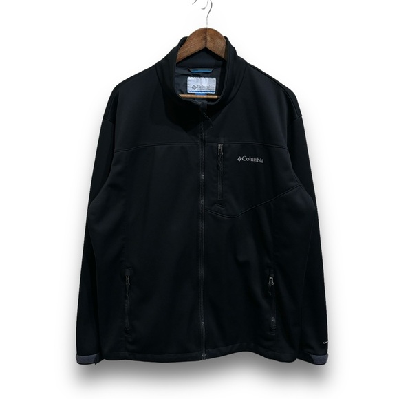 Columbia Men's Ascender Softshell Jacket Black Omni Wind Water Resistant Size XL - Picture 1 of 7